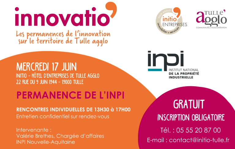 Permanence de l’INPI à Tulle initio Entreprises